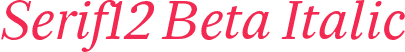 Serif12 Beta Italic
